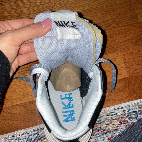 Nike blazer mid/sacai 7m/8.5w. Black/grey-white main image 4